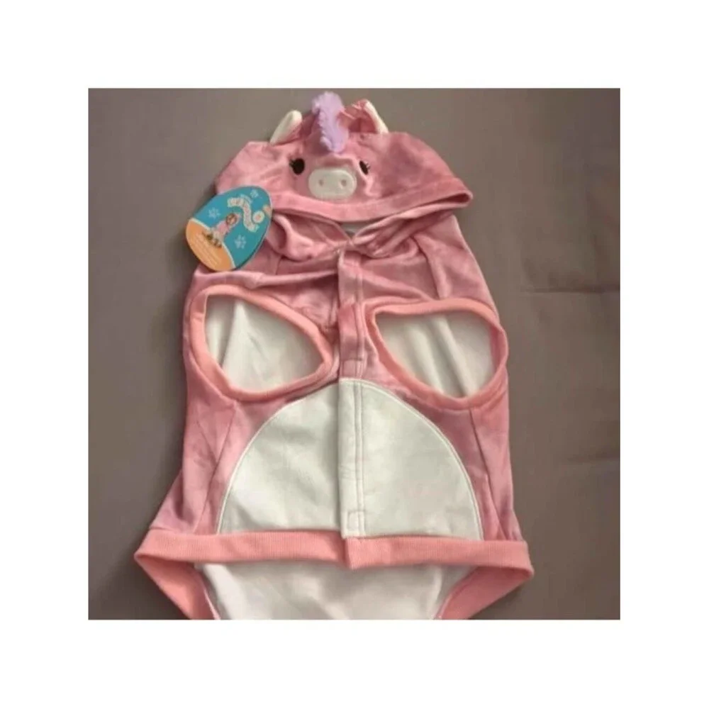 Medium squishmallow Lola the unicorn dog hoodie